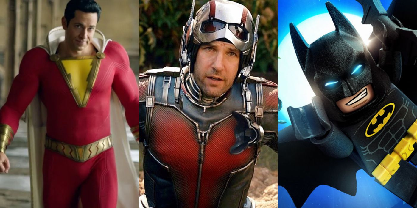 Funny Superhero movies include Shazam, Ant-Man and LEGO Batman