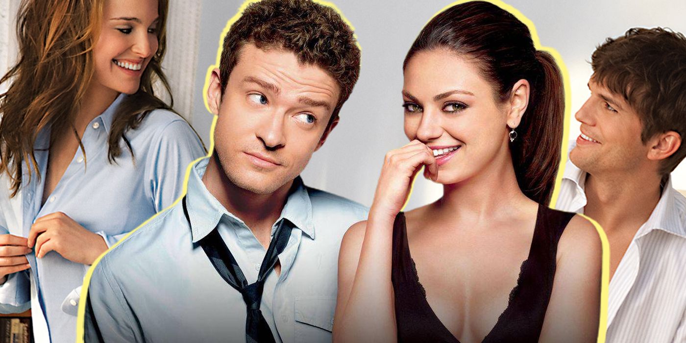 Justin Timberlake and Mila Kunis from Friends With Benefits in front of Ashton Kutcher and Natalie Portman from No Strings Attached.