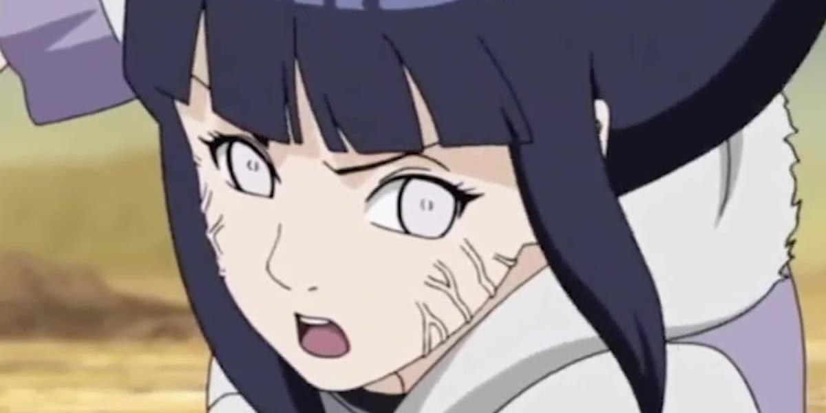 Hinata Hyuga fighting (Naruto: Shippuden).