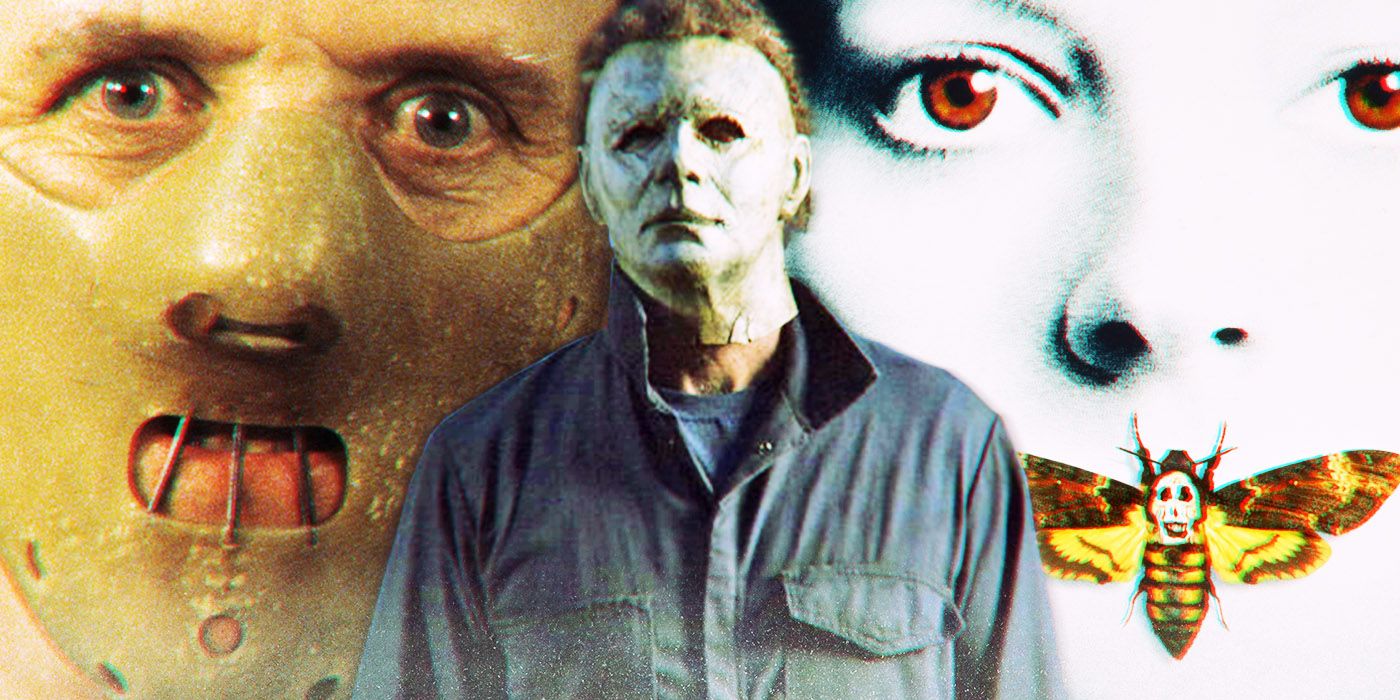 Michael Myers standing in front of Hannibal Lecter 