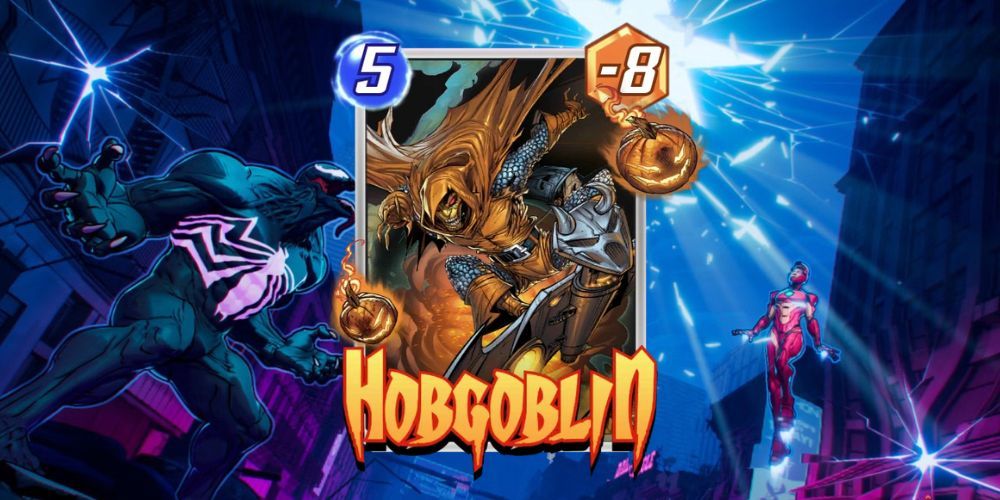 Cartão Hobgoblin Marvel Snap com fundo Marvel Snap