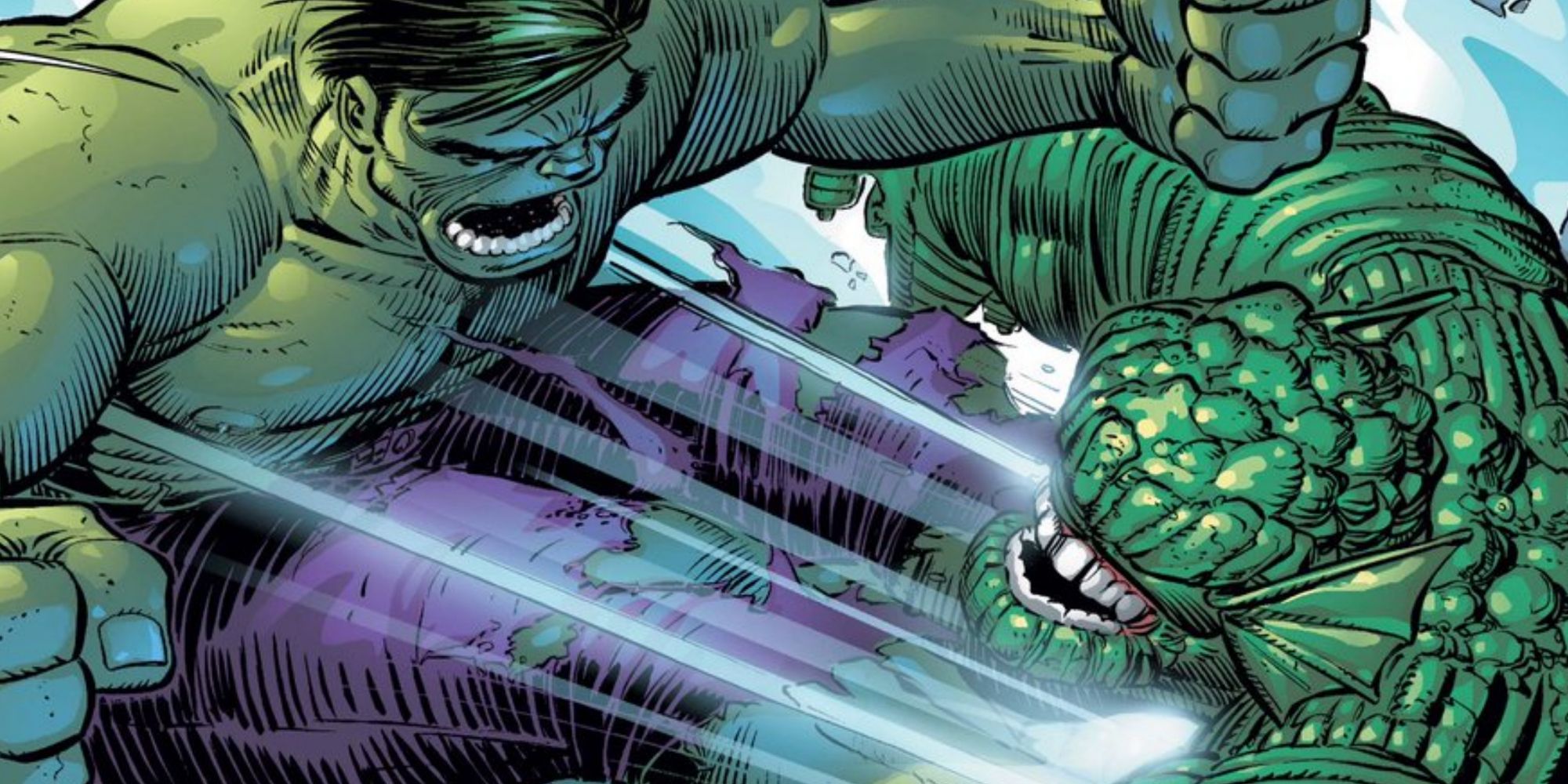 Hulk and Abomination in Marvel comics