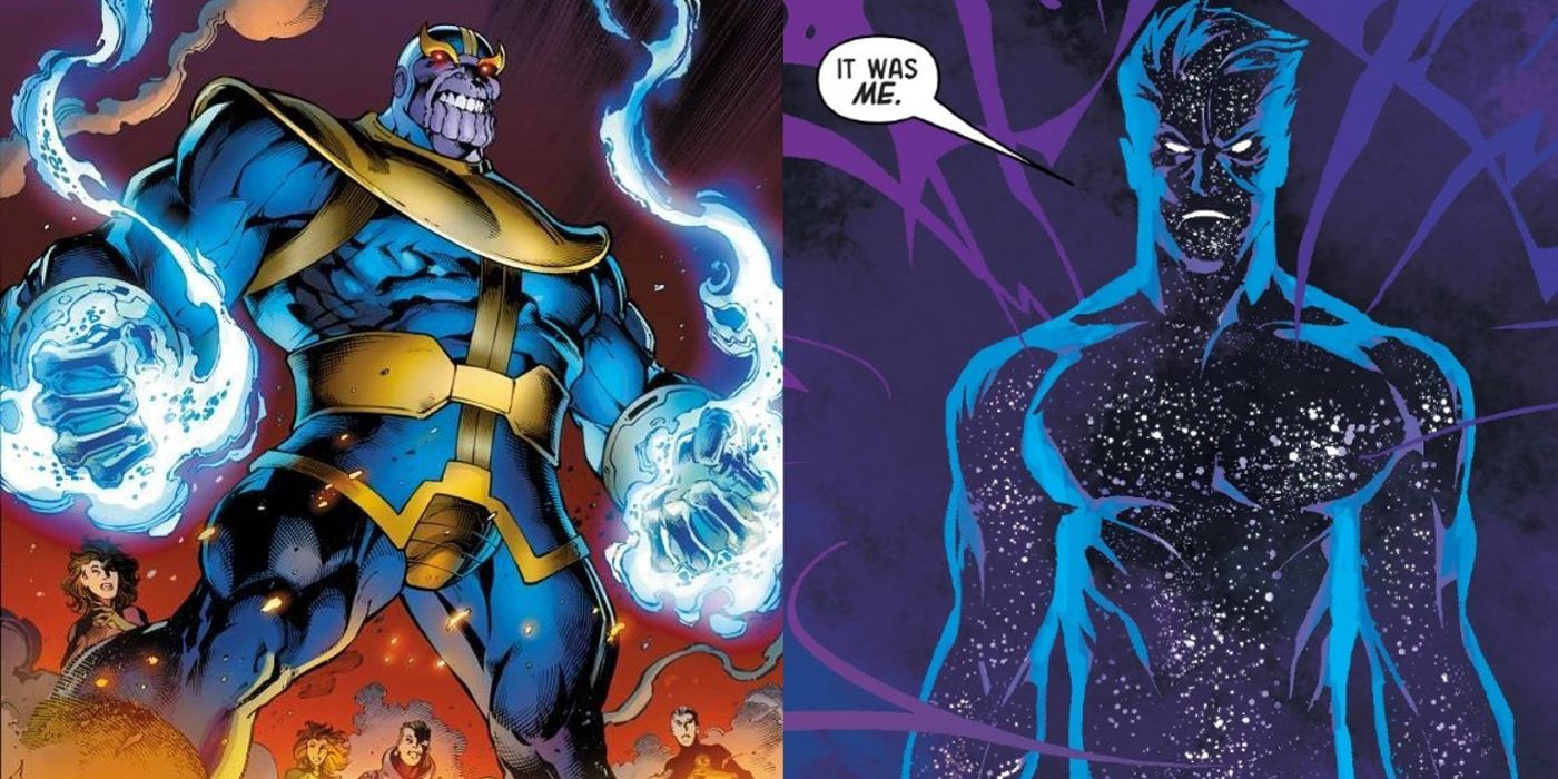 Thanos and Korvac stand side by side in Marvel Comics