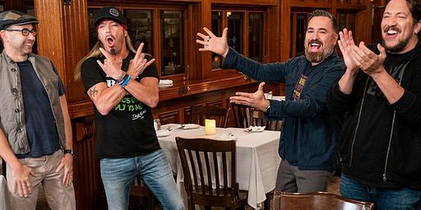 Impractical Jokers stars introduce Bret Michaels in a bar