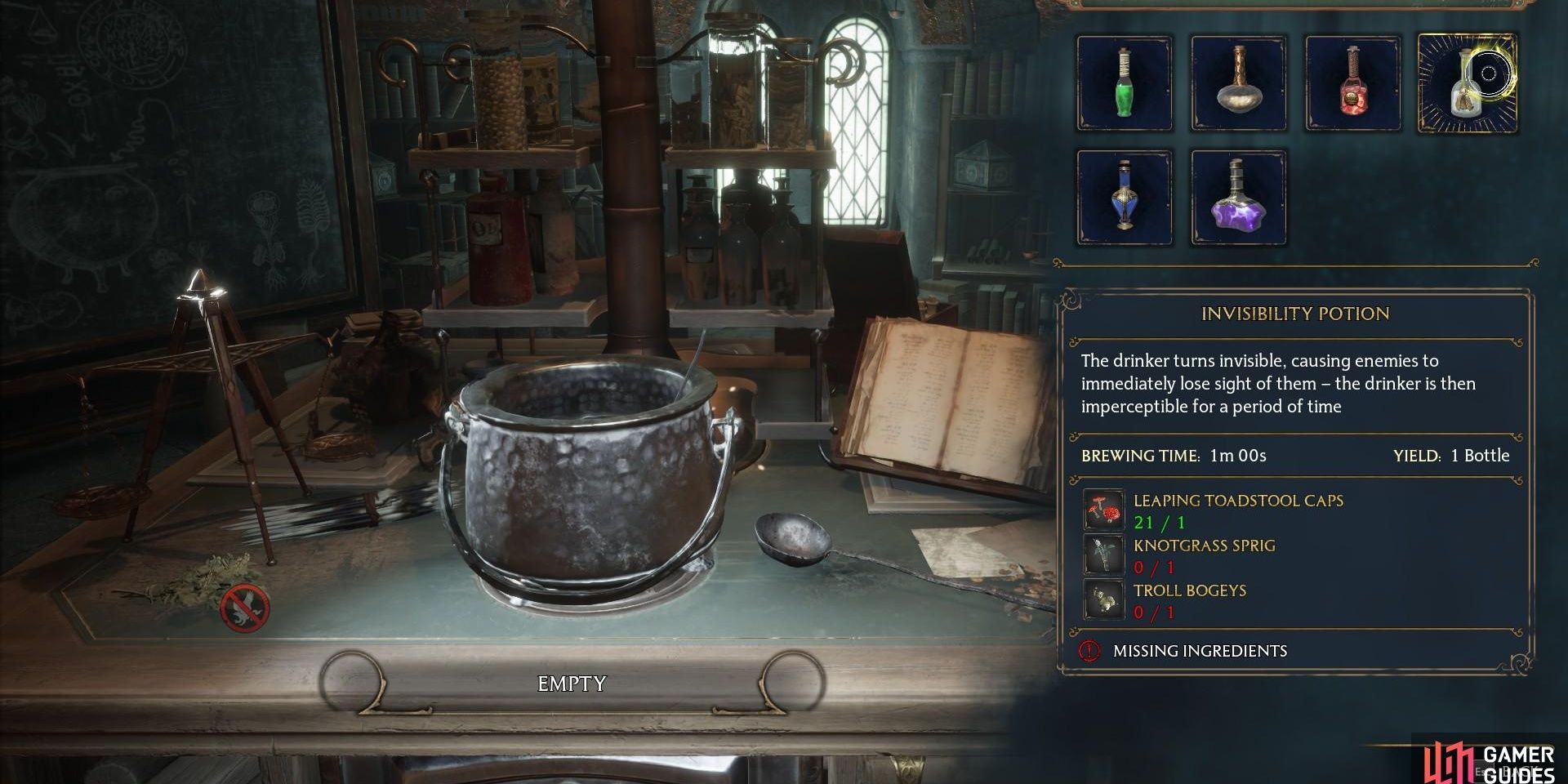 Every Hogwarts Legacy Potion & How To Craft Them