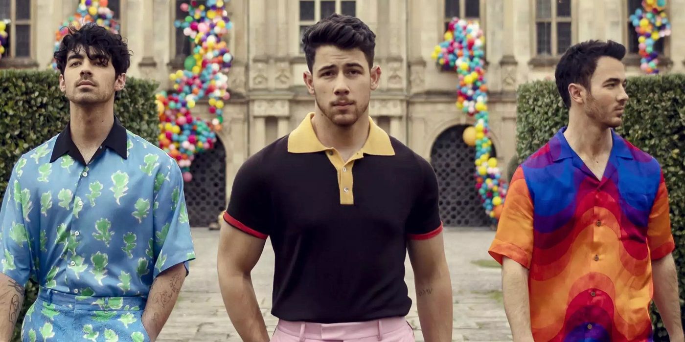 Os Jonas Brothers ficam um ao lado do outro na imagem do pôster de Sucker