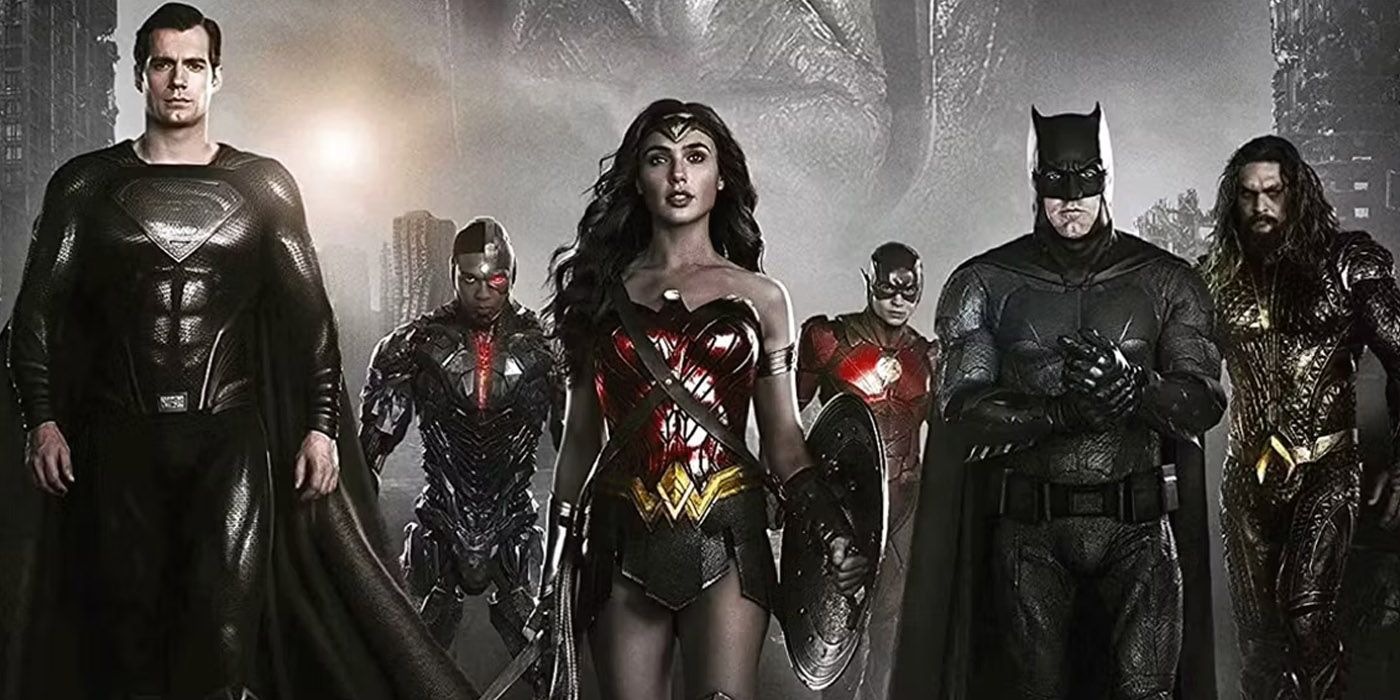 Zack Snyder's Justice League: Superman, Cyborg, Wonder Woman, Flash, Batman and Aquaman.