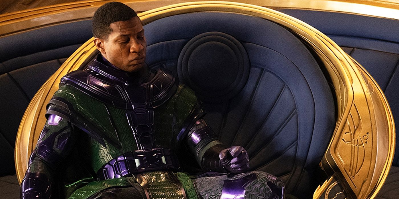 Kang sitting in his time chair in Ant-Man and the Wasp: Quantumania
