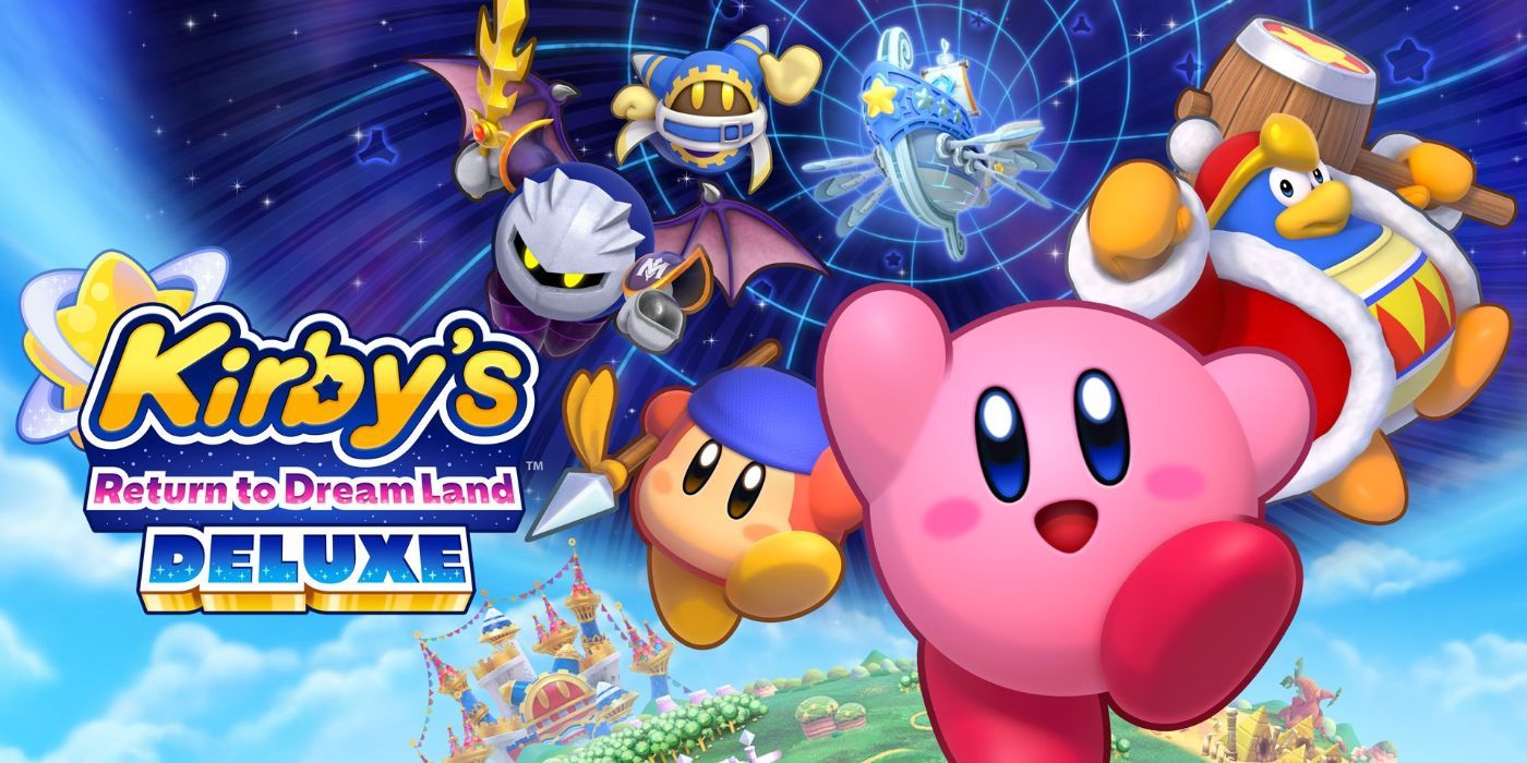 Arte promocional de Kirby: Return to Dreamland Deluxe.
