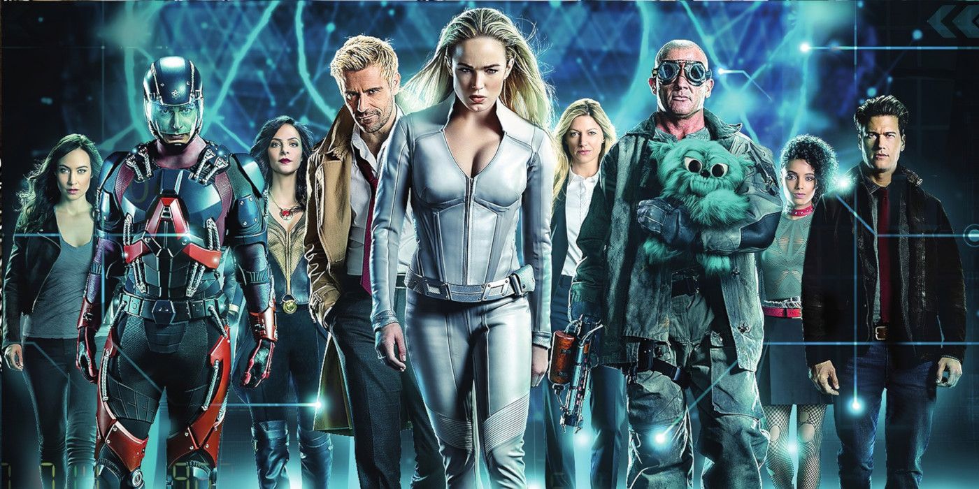 The Arrowverse's Legends of Tomorrow cast in a promotional poster.