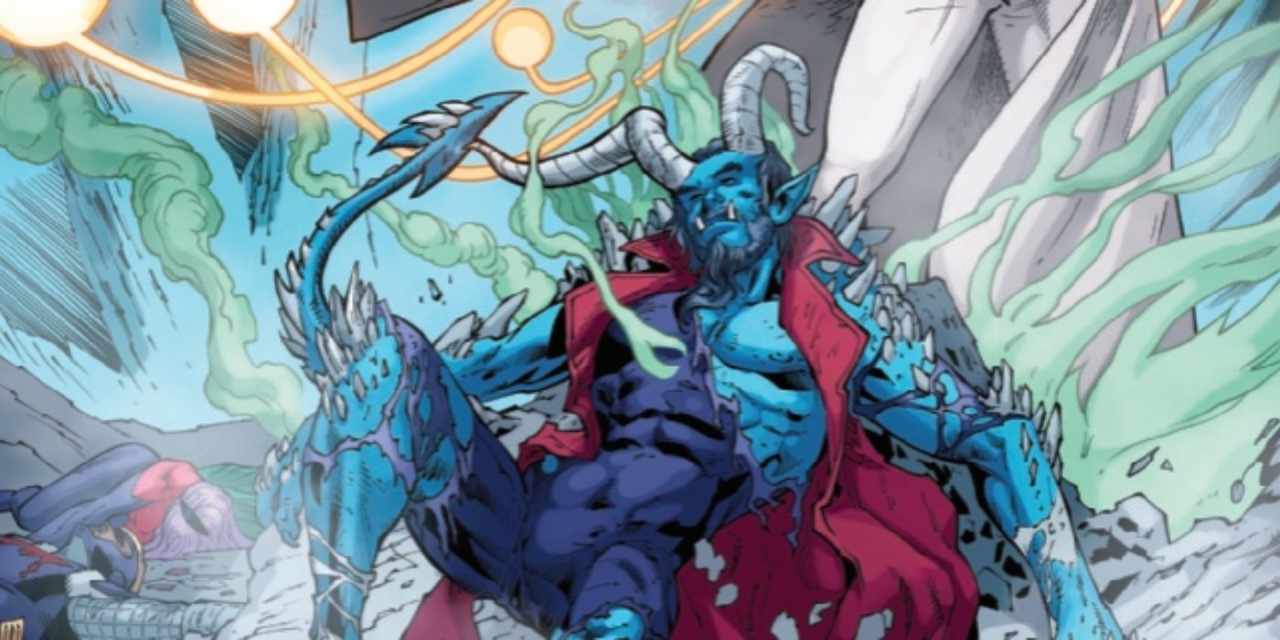 Legion of X Nightcrawler after his transformation with horns and spikes
