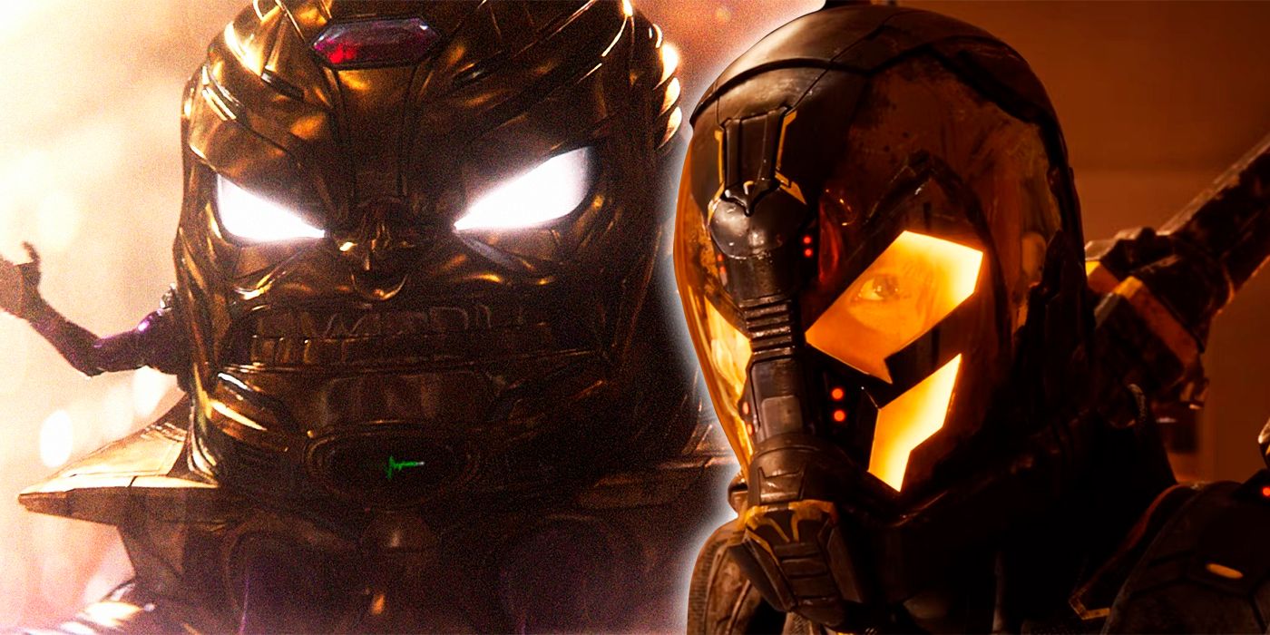 MODOK in the Quantum Realm in Ant-Man 3 with an image of Yellowjacket 