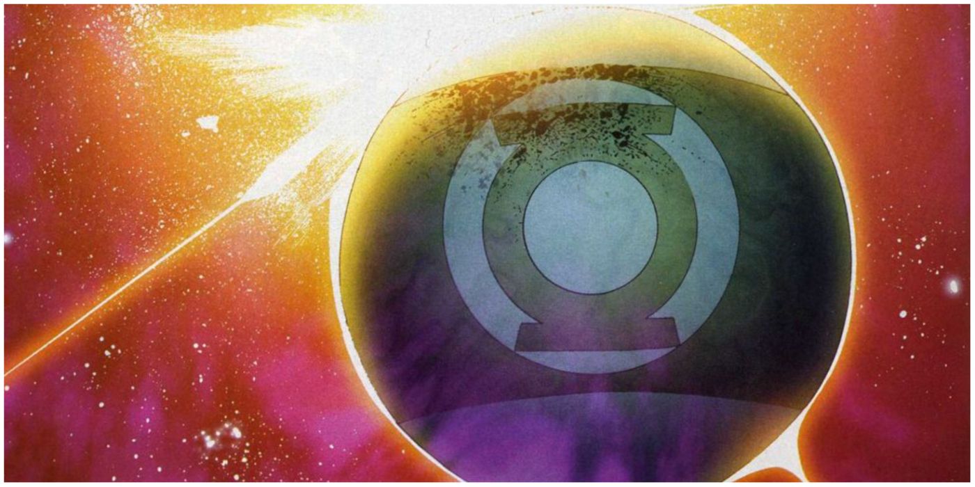 Mogo rising over the sun in DC comics