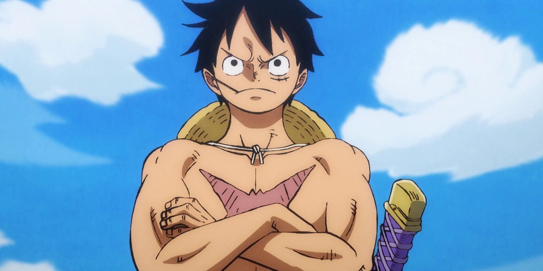 A buff Monkey D Luffy from One Piece.
