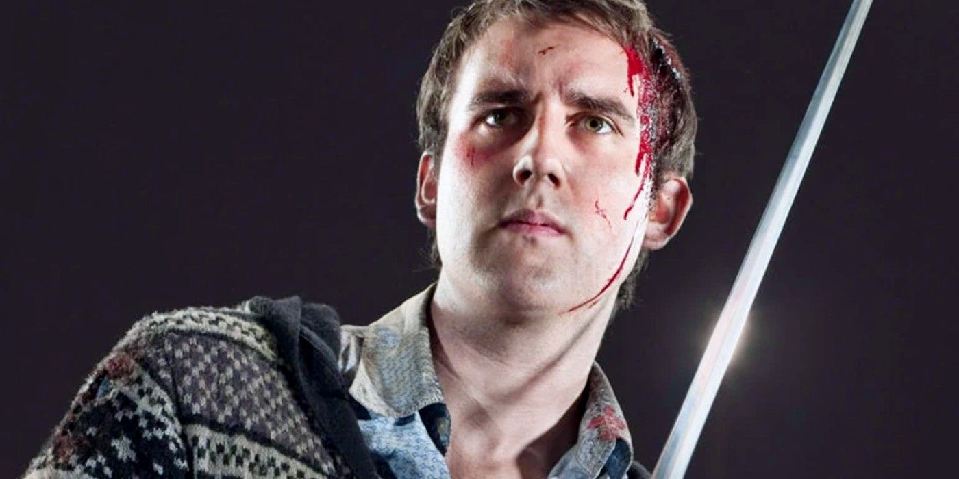 Neville Longbottom holding Gryffindor's Sword in Harry Potter and the Deathly Hallows Part 2