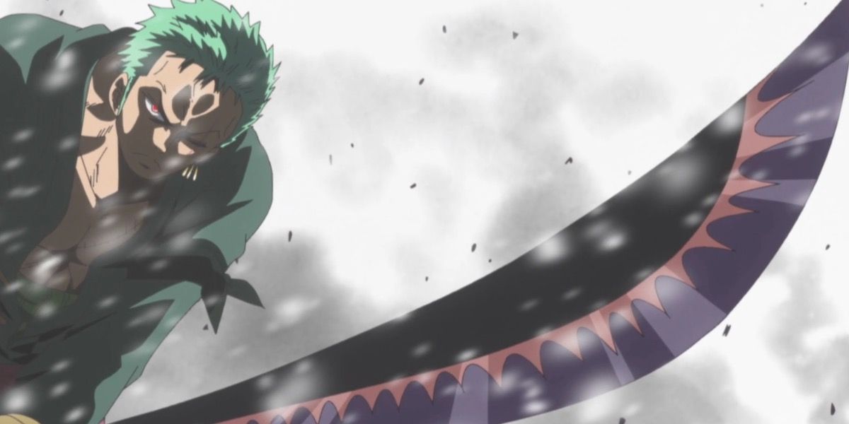 Roronoa Zoro wields Shusui in One Piece anime