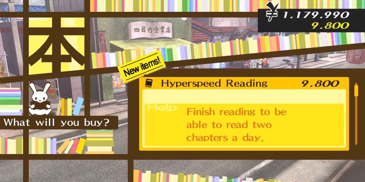 persona 4 leitura de hipervelocidade de ouro