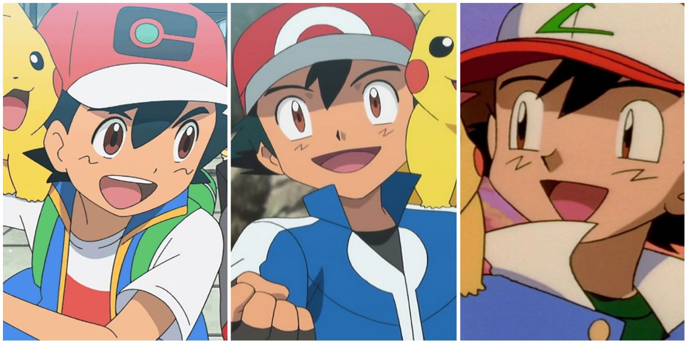 Ash from different arcs of the Pokemon anime