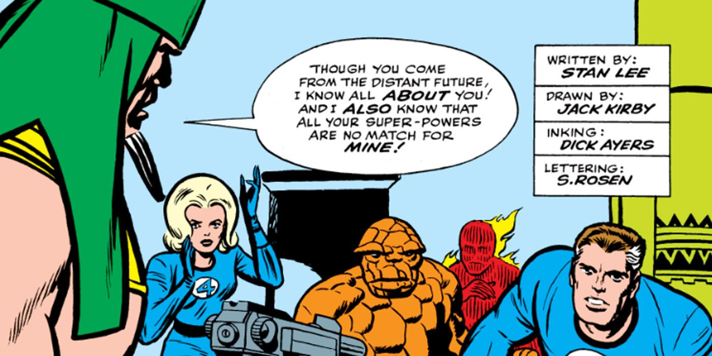 The Fantastic Four meet the villainous Rama-Tut, who's one version of Kang the Conqueror. 