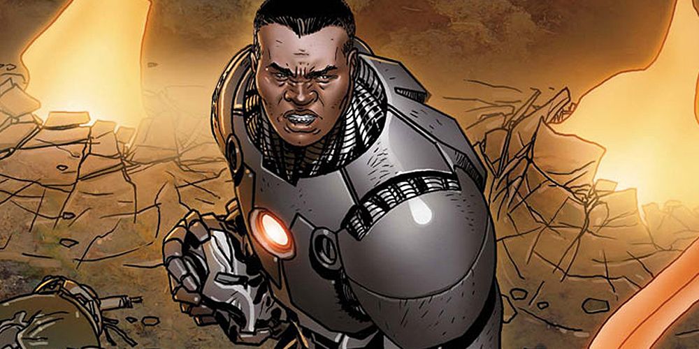 Rhodey removes his mask in Marvel Comics