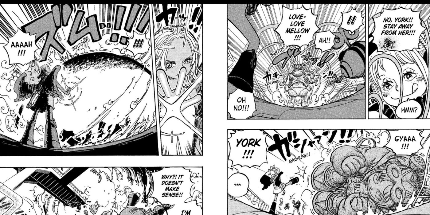 S-Snake Petrificando York em One Piece