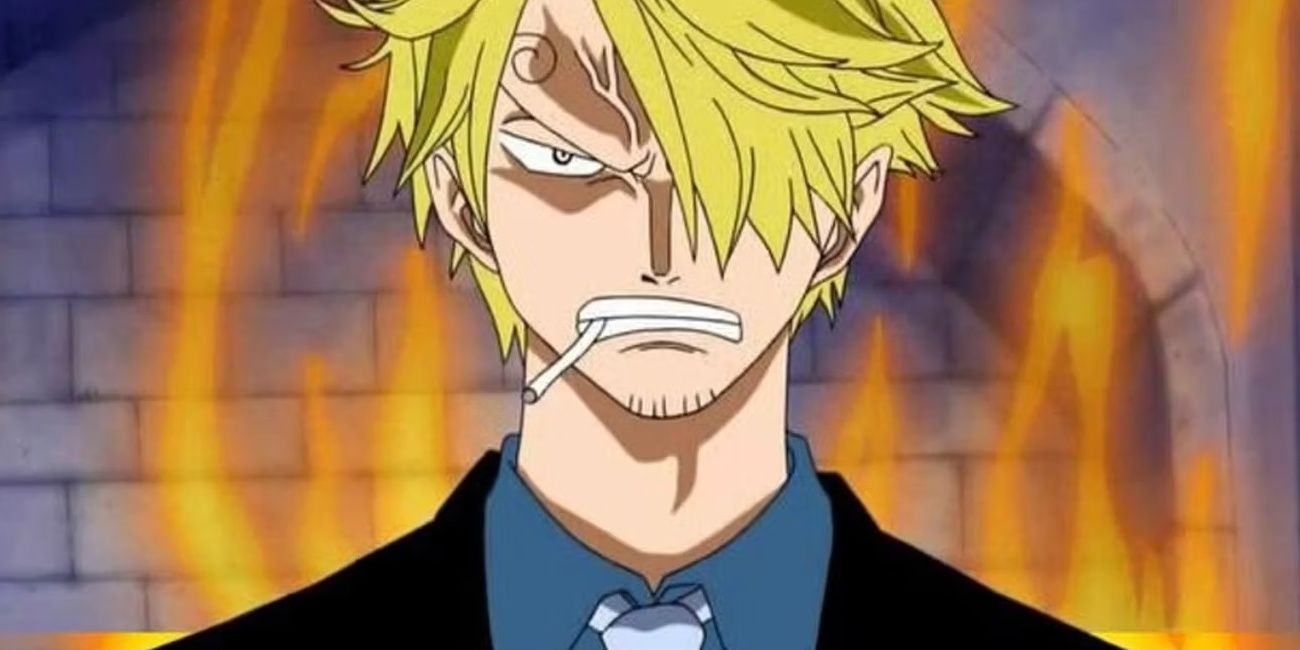 Sanji has an angry expression in Thriller Bark in One Piece