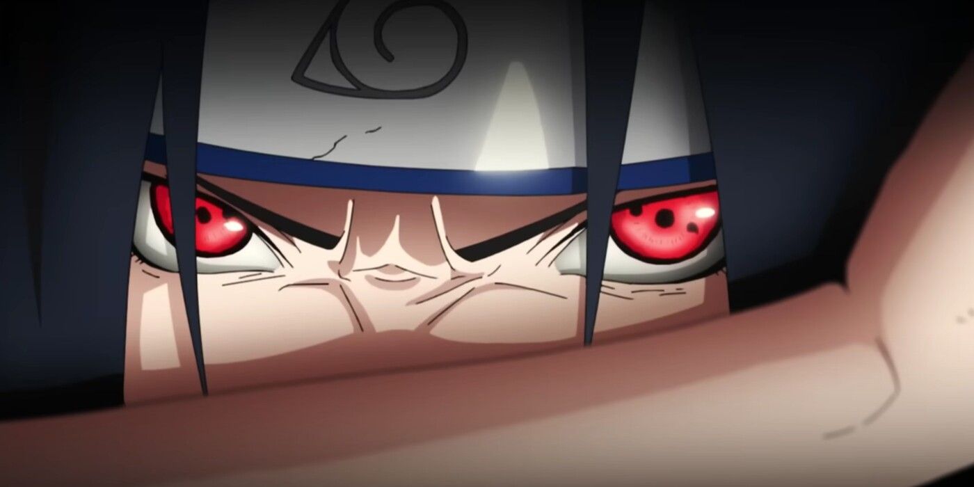 Sasuke prepares to use his Sharingan in battle