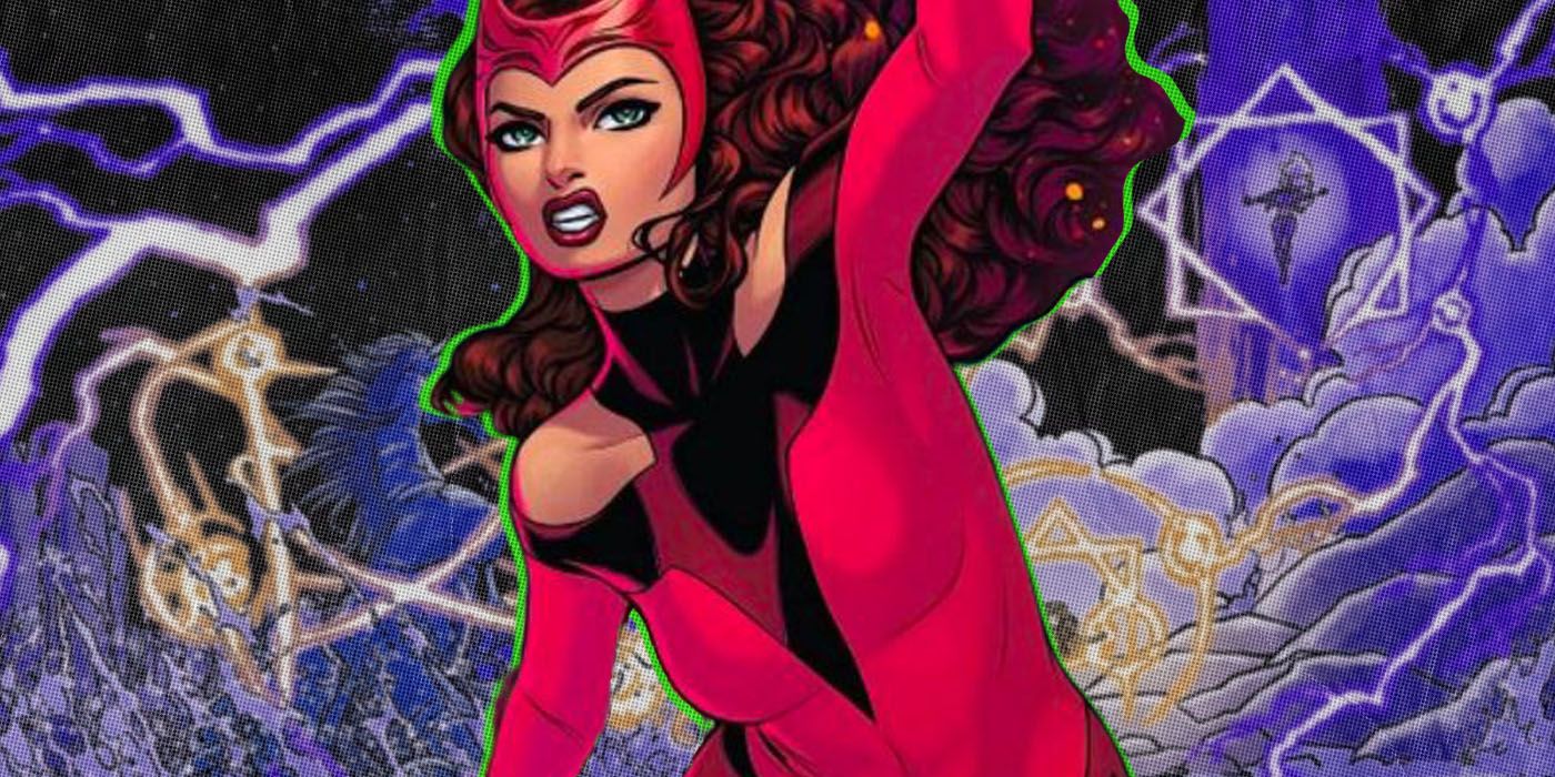 Scarlet Witch casts a spell in Marvel Comics