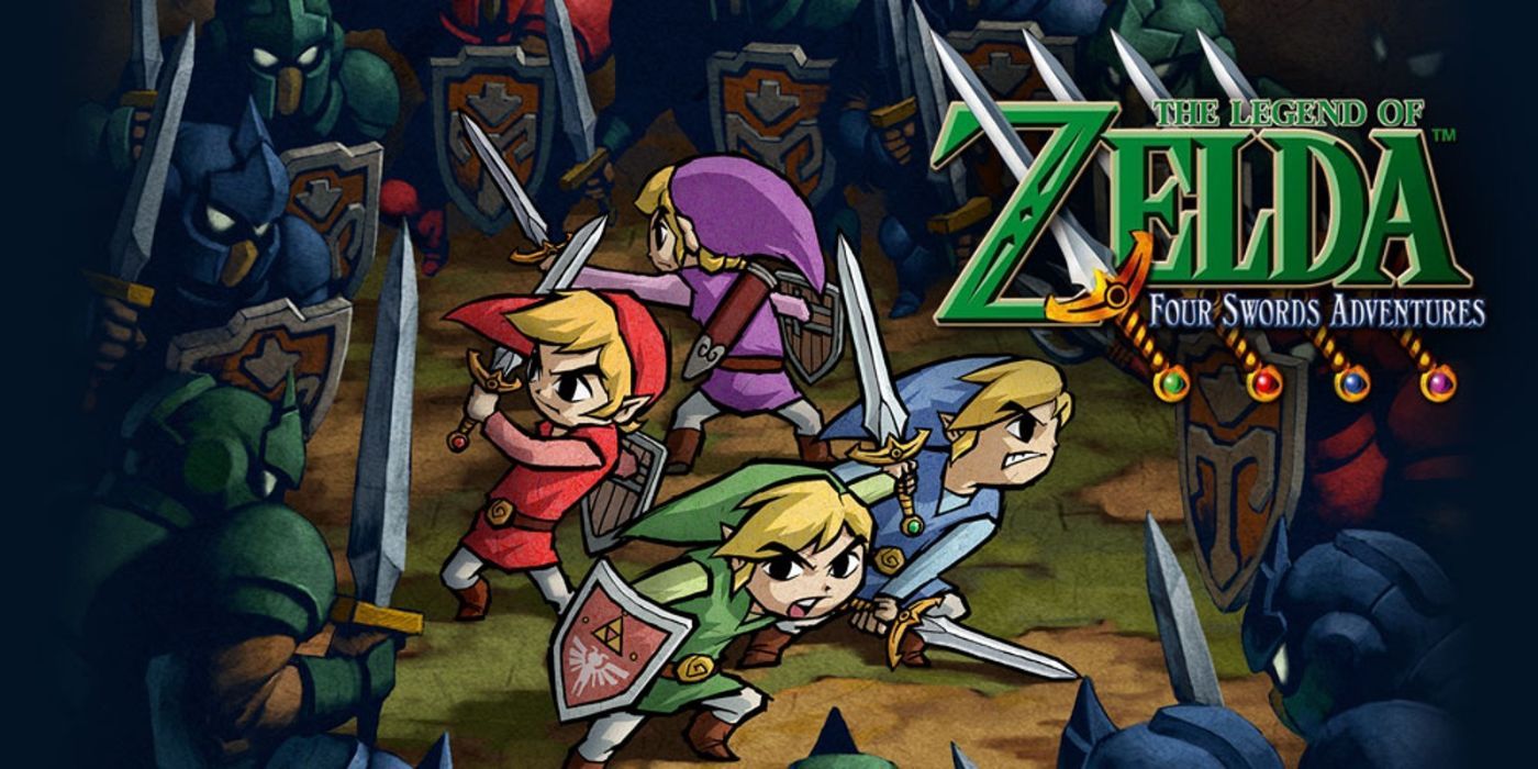 Banner de videogame The Legend of Zelda: Four Swords Adventure