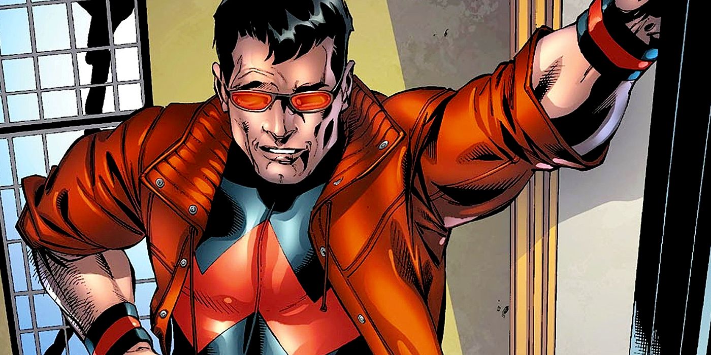 Wonder Man wearing a brown short-sleeved jacket in Marvel Comics