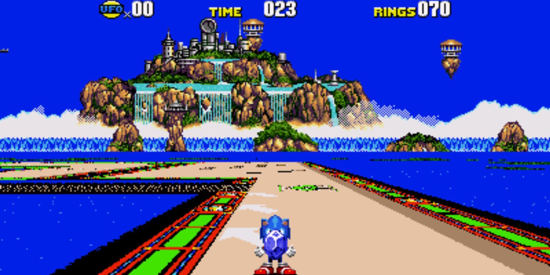 Sonic gets a Time Stone in one of the special stages.