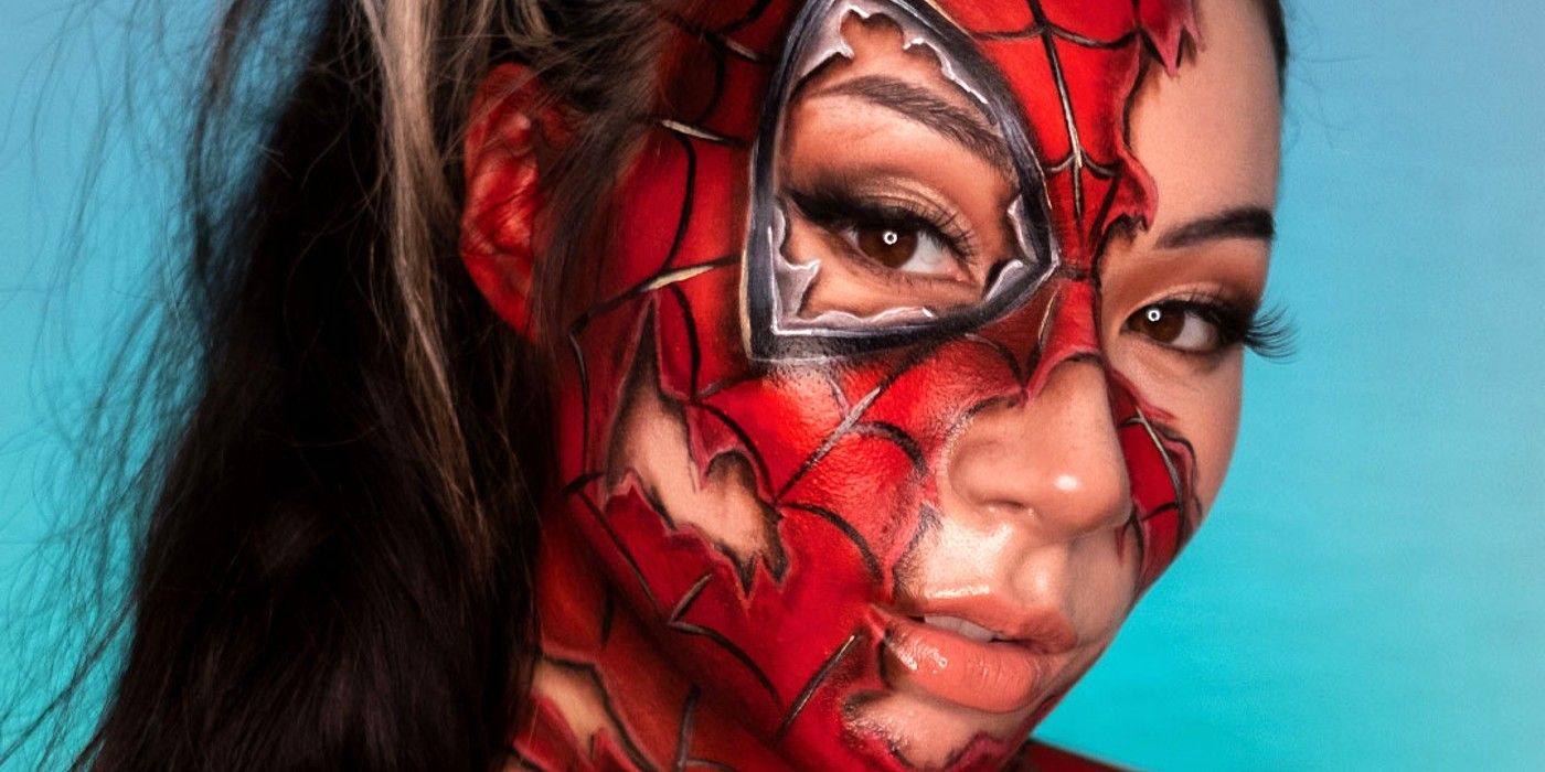 spider-man bodypaint cosplay melissa croft