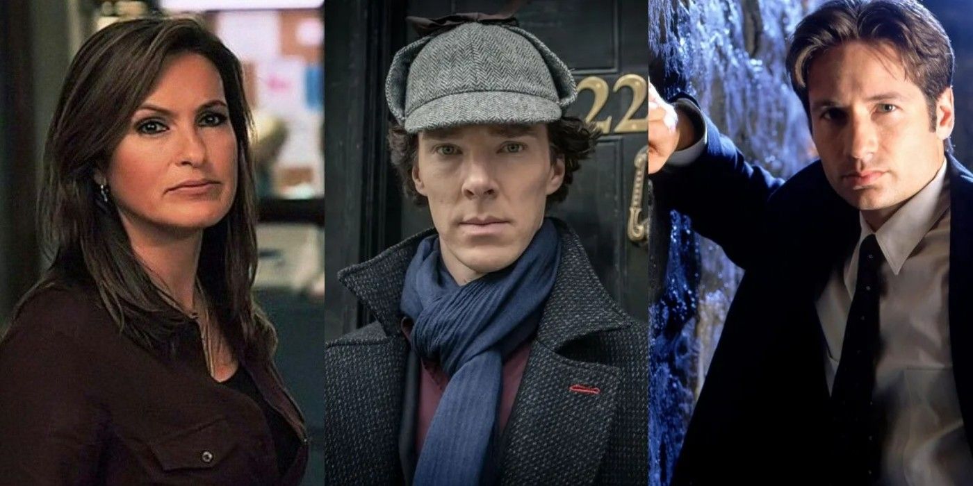 Split Image of Olivia Benson, Sherlock and Fox Mulder