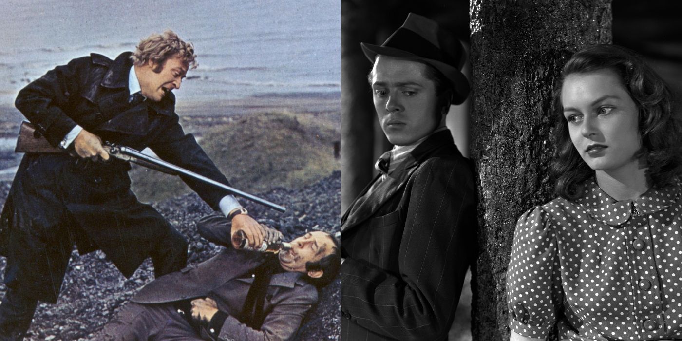 Split image showing scenes from Get Carter and Brighton Rock