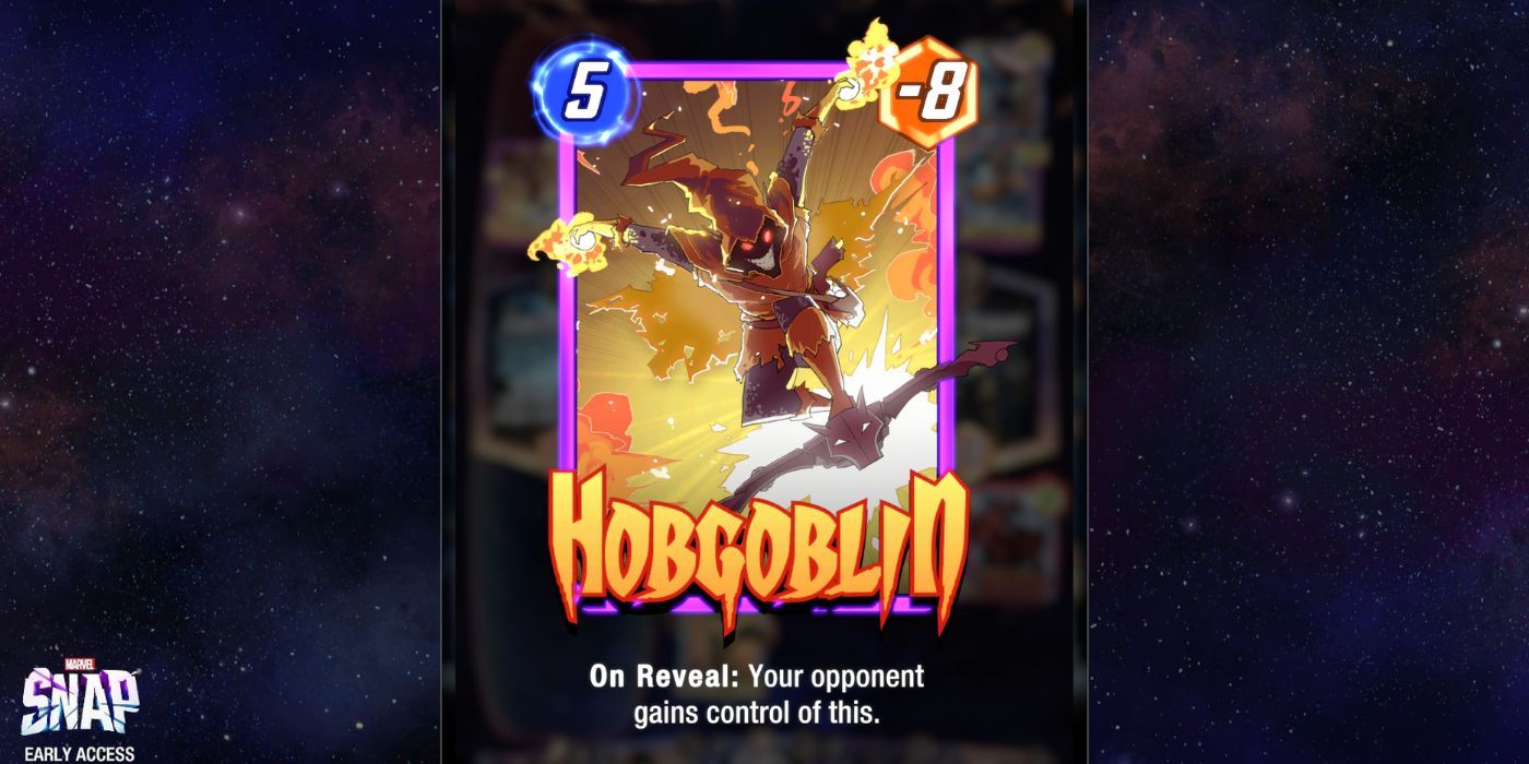 The Hobgoblin card in Marvel Snap on promotional art