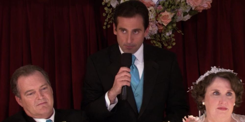 The Office - Michael Scott giving a toast at Phyllis' wedding