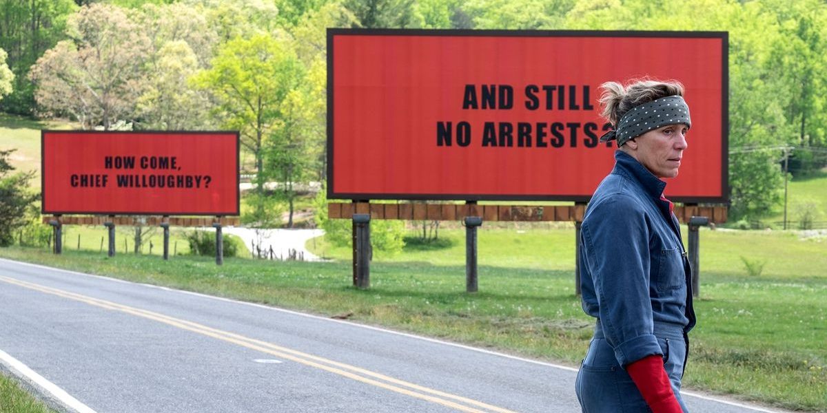 Frances McDormand as Mildred Hayes in Three Billboards Outside Ebbing Missouri movie