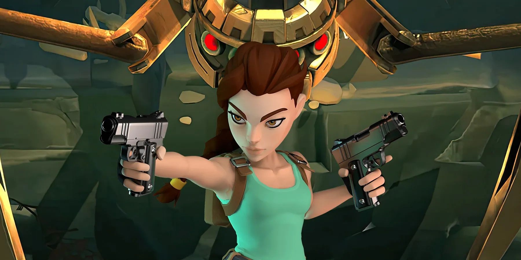 Tomb Raider Reloaded - Lara Croft holding twin guns