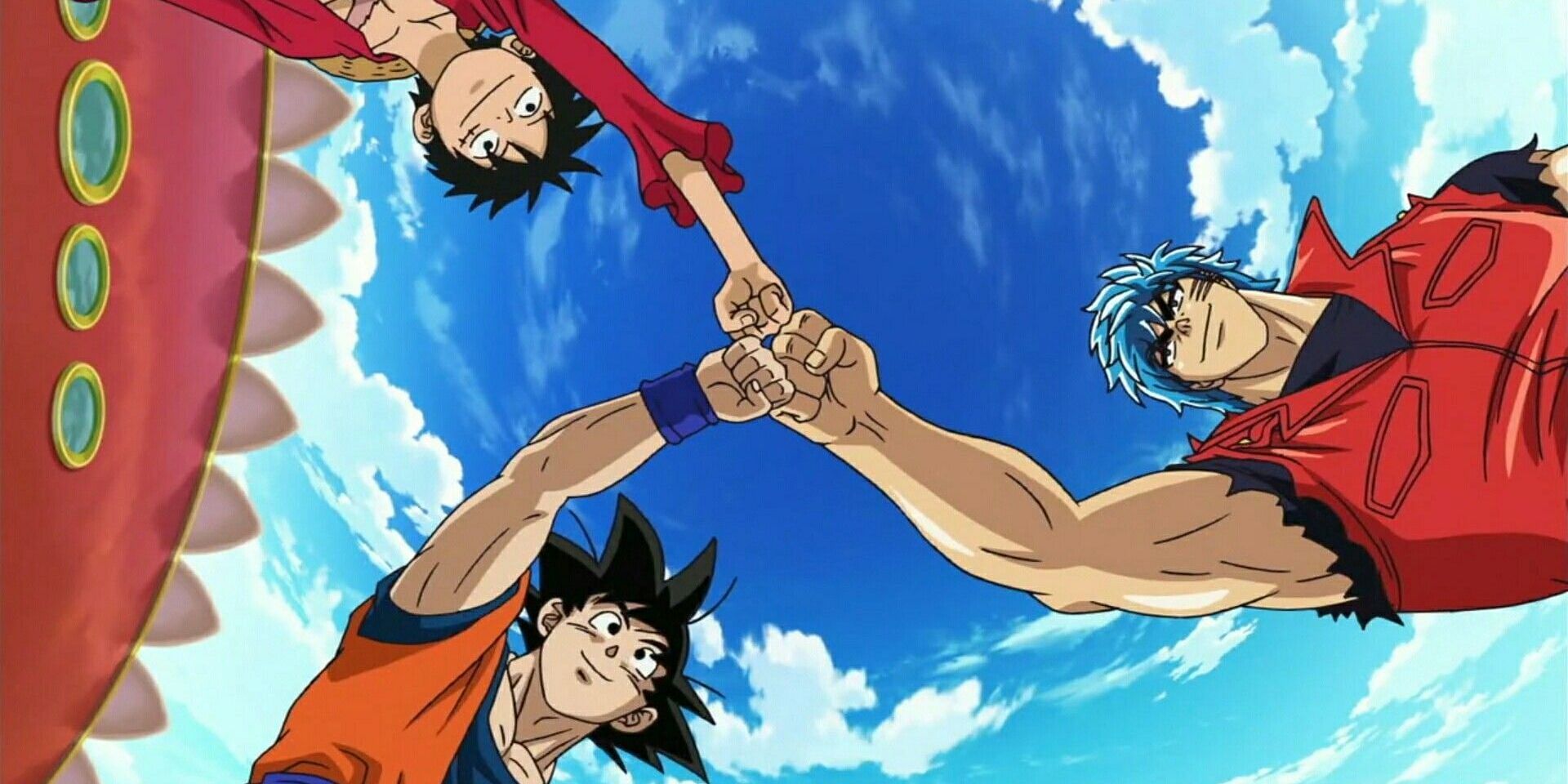 toriko x one piece x dragonball comb, luffyxgokuxtoriko, hariz izuan