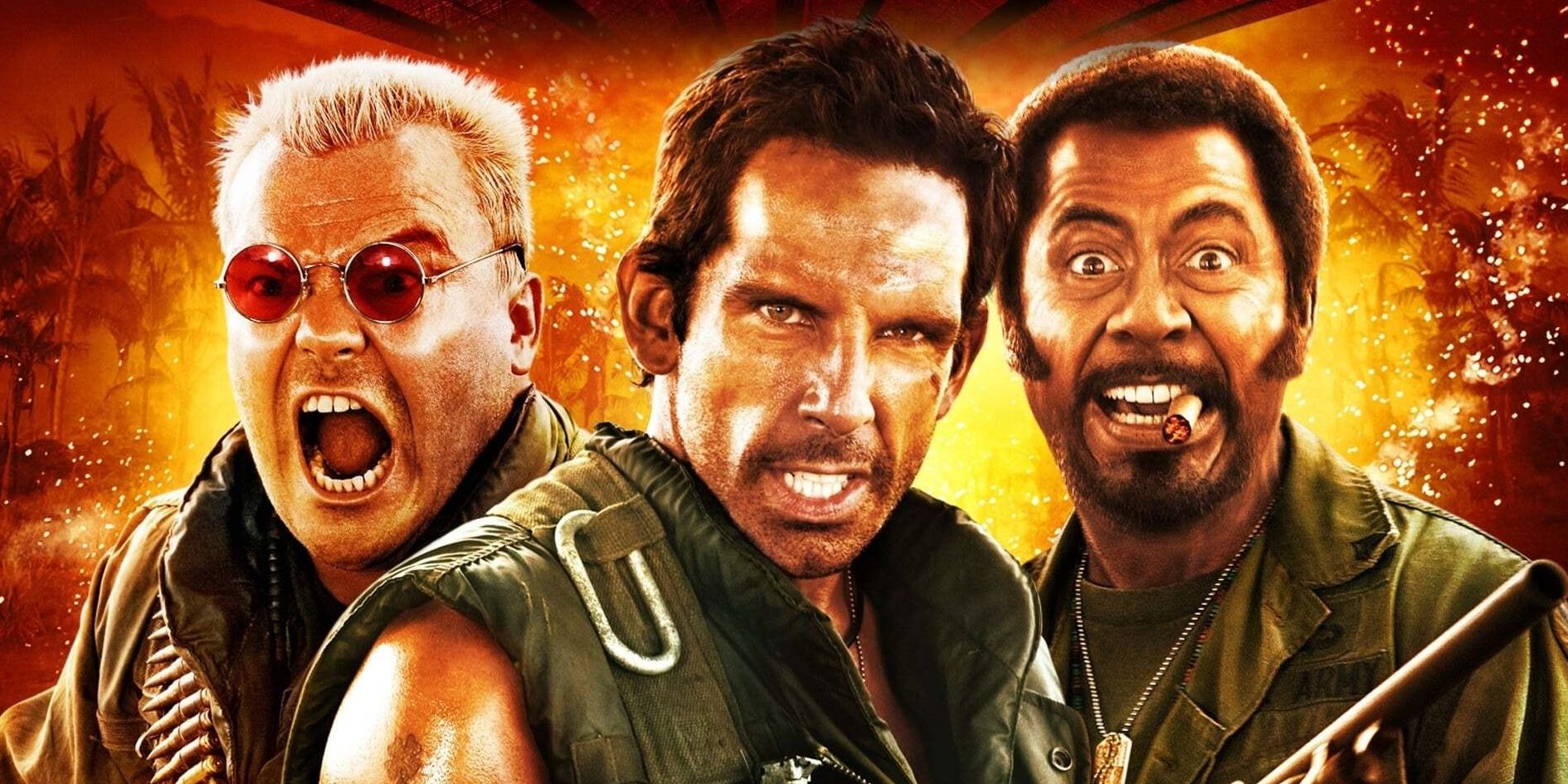 Tropic Thunder poster cropped with Ben Stiller Jack Black and Robert Downey Jr