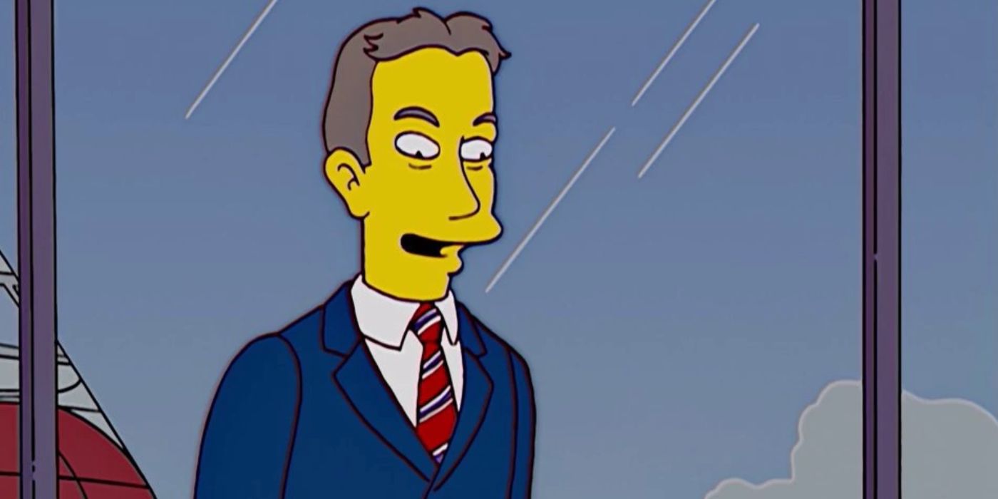 Tony Blair encourages tourism in The Simpsons.