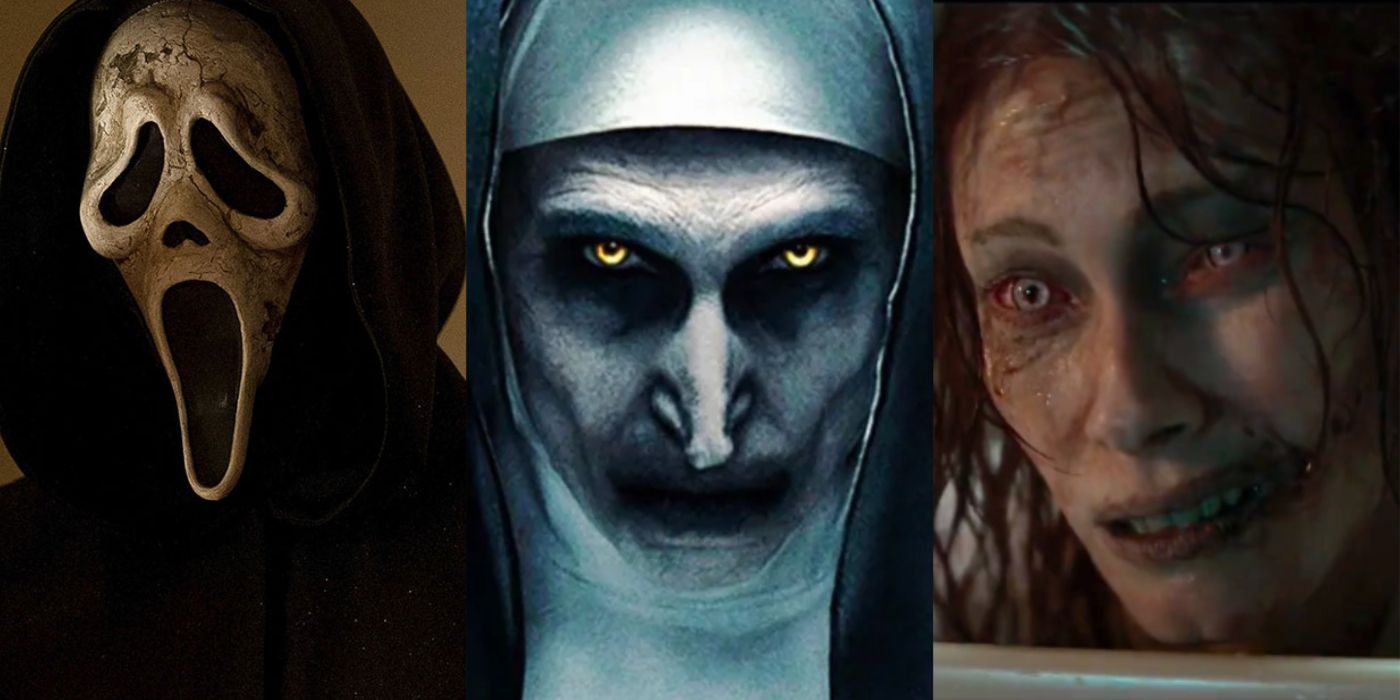 Ghostface from Scream 6, the demon from The Nun, and the possessed mother from Evil Dead Rise. 