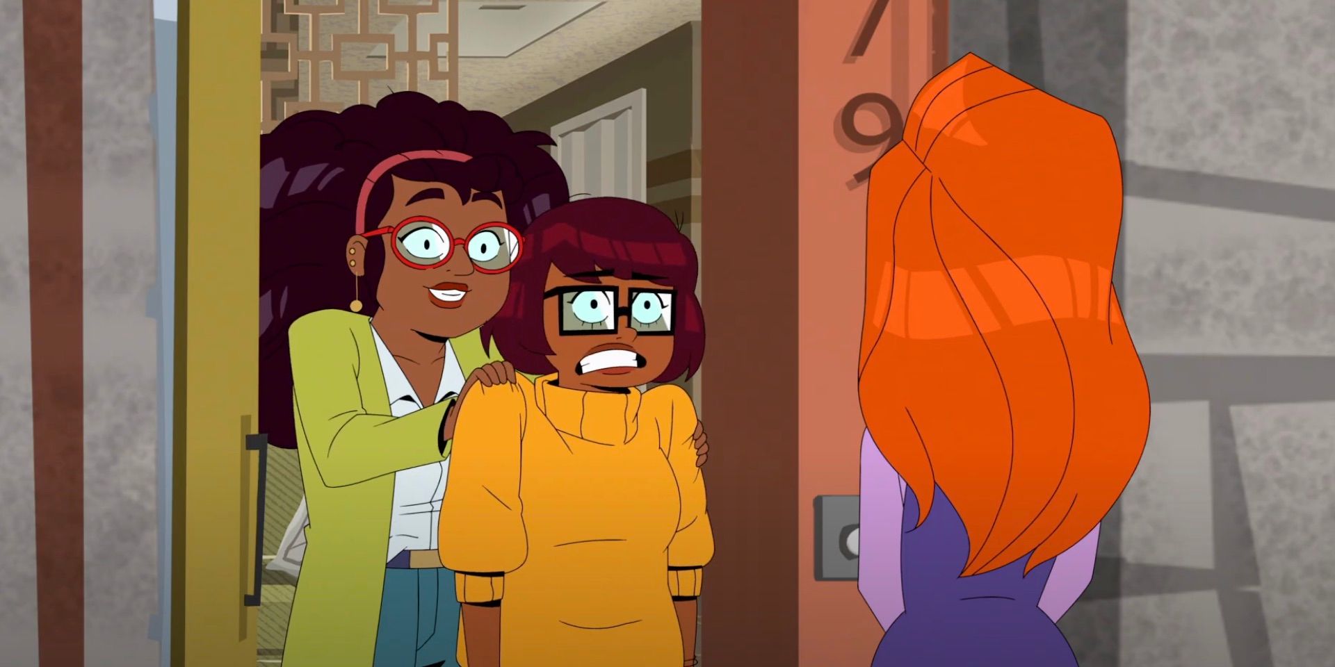 Velma and Diya greet Daphne