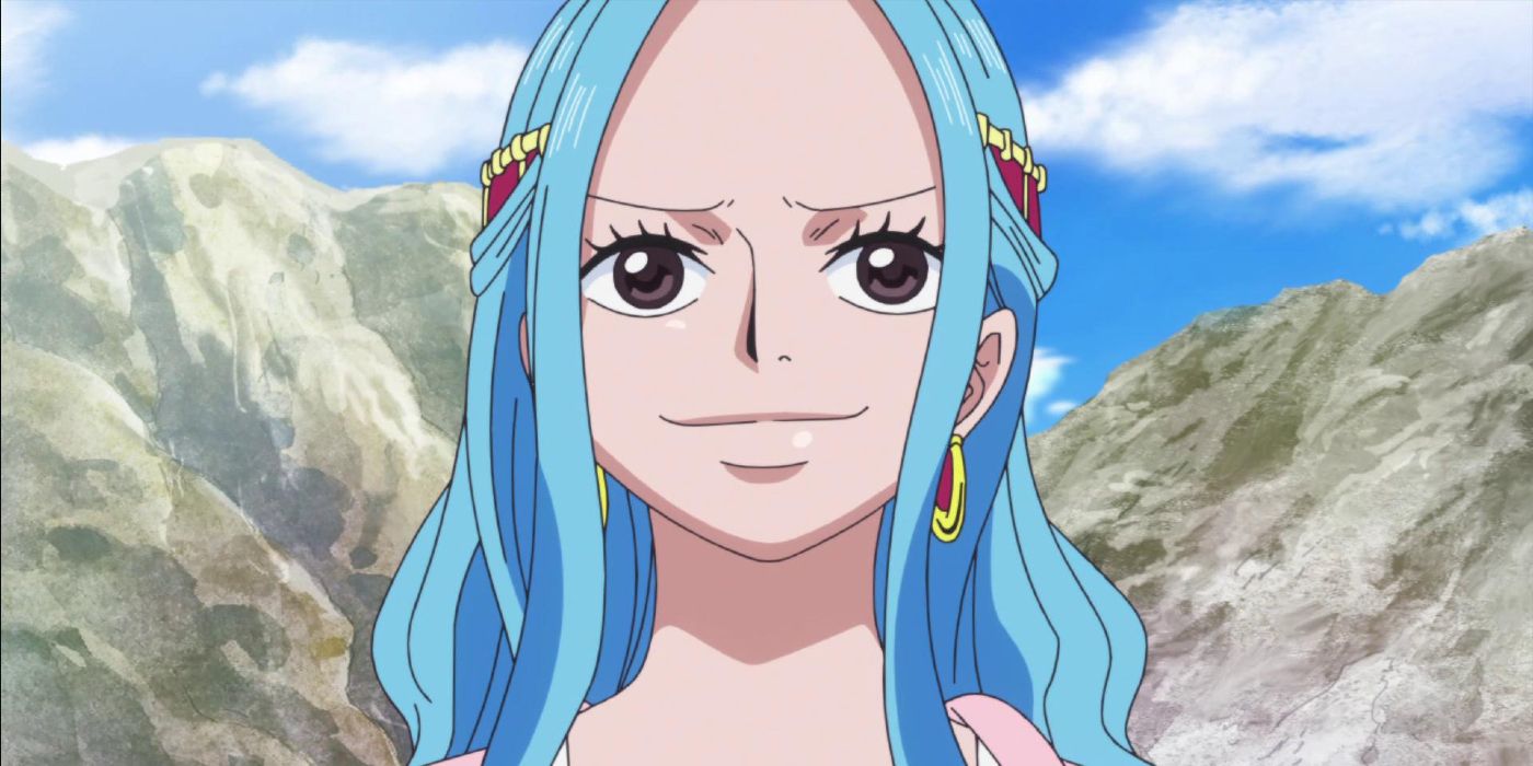 Vivi is smiling in One Piece as the Straw Hats leave