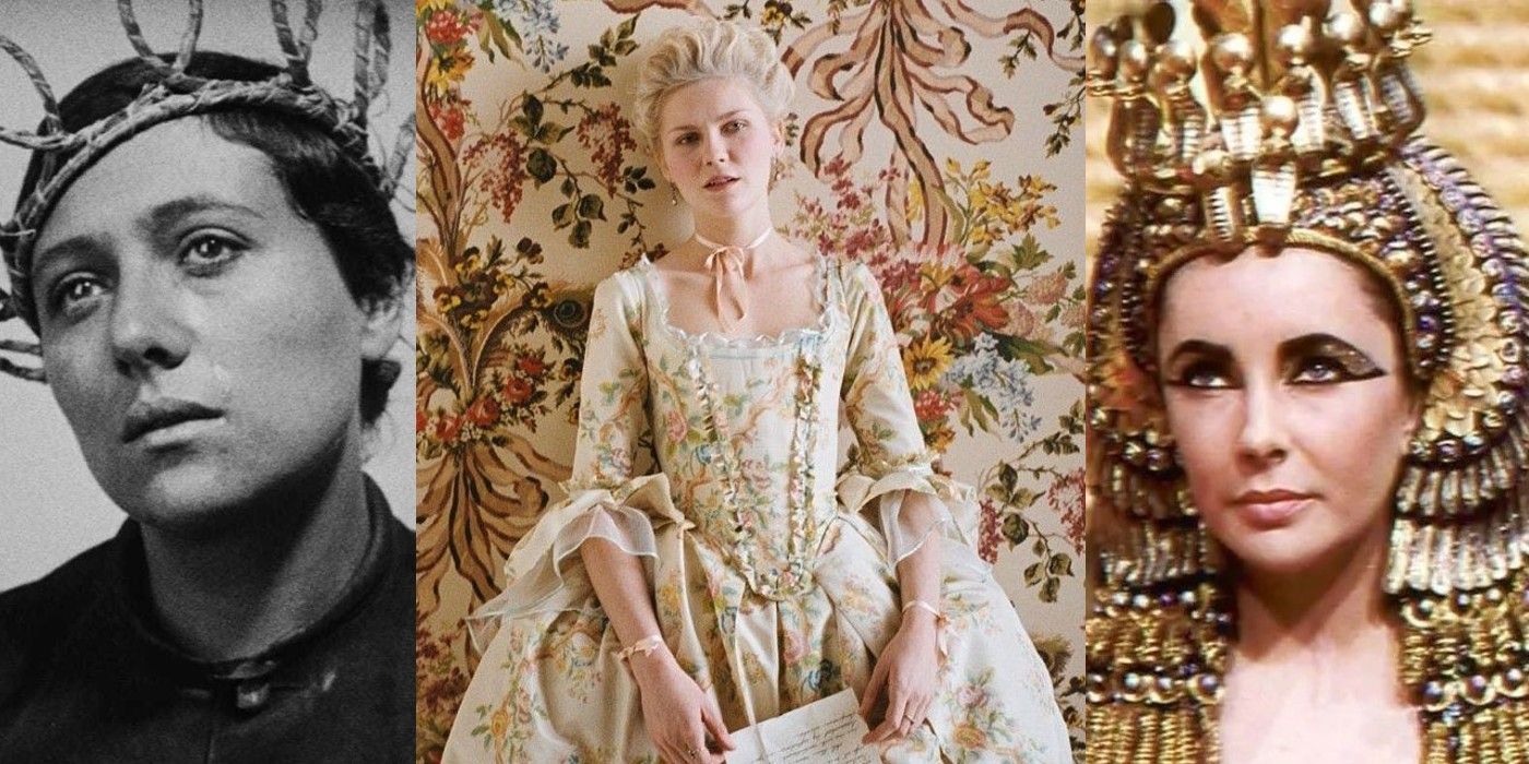 10 Best Heroines In Historical Fiction Movies Feature Image: Joan of Arc, Marie Antoinette, and Cleopatra