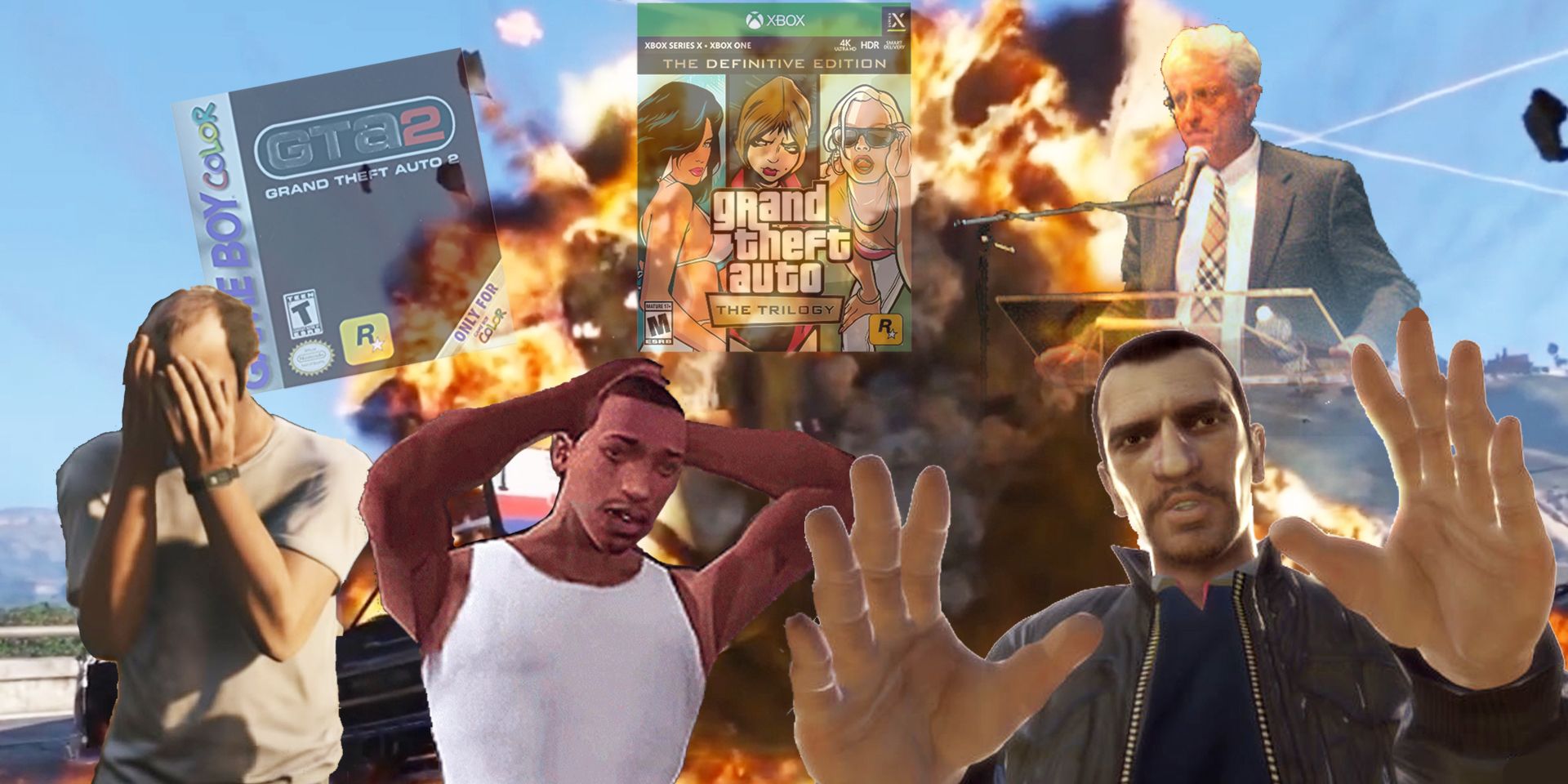 The protagonists of GTA recoil at the franchise's failures.
