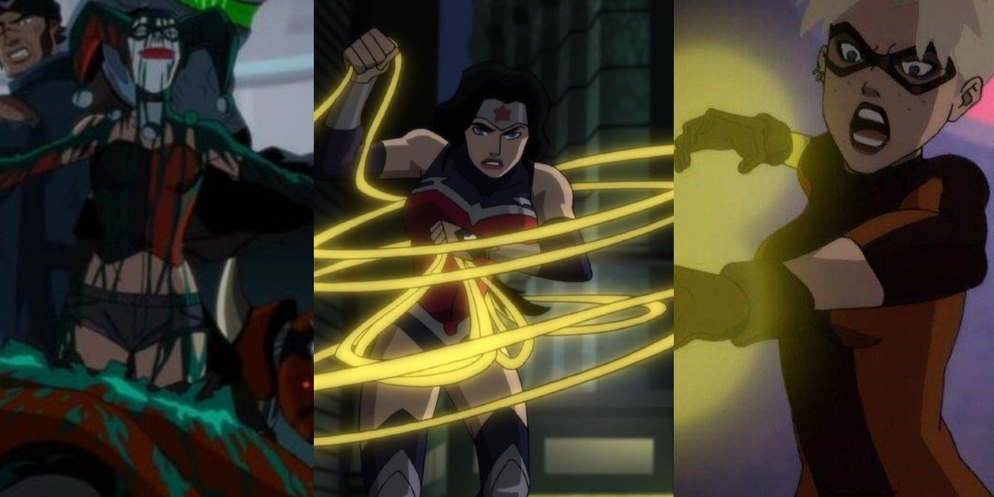 10 Strongest Female Characters In The DCAMU Feature Image: Harley Quinn, Wonder Woman, and Terra