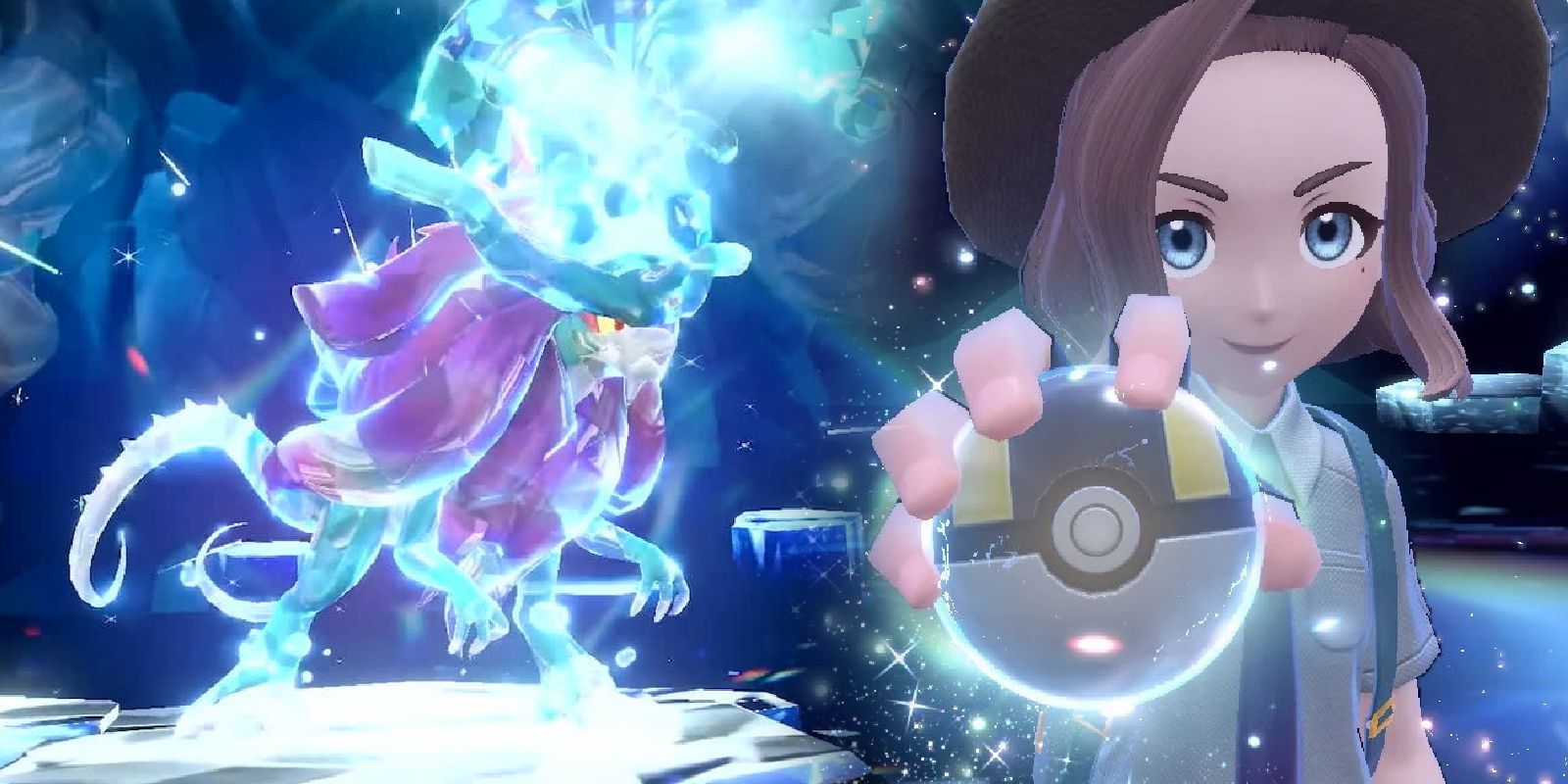 How to prepare for Tera raids in Pokemon Scarlet & Violet with a trainer and a Tera Pokemon 