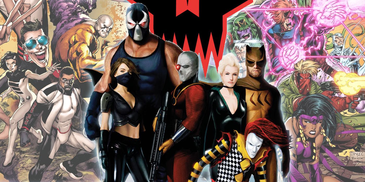 DC's Secret Six with the Terrifics and the WildC.A.T.S. in the background
