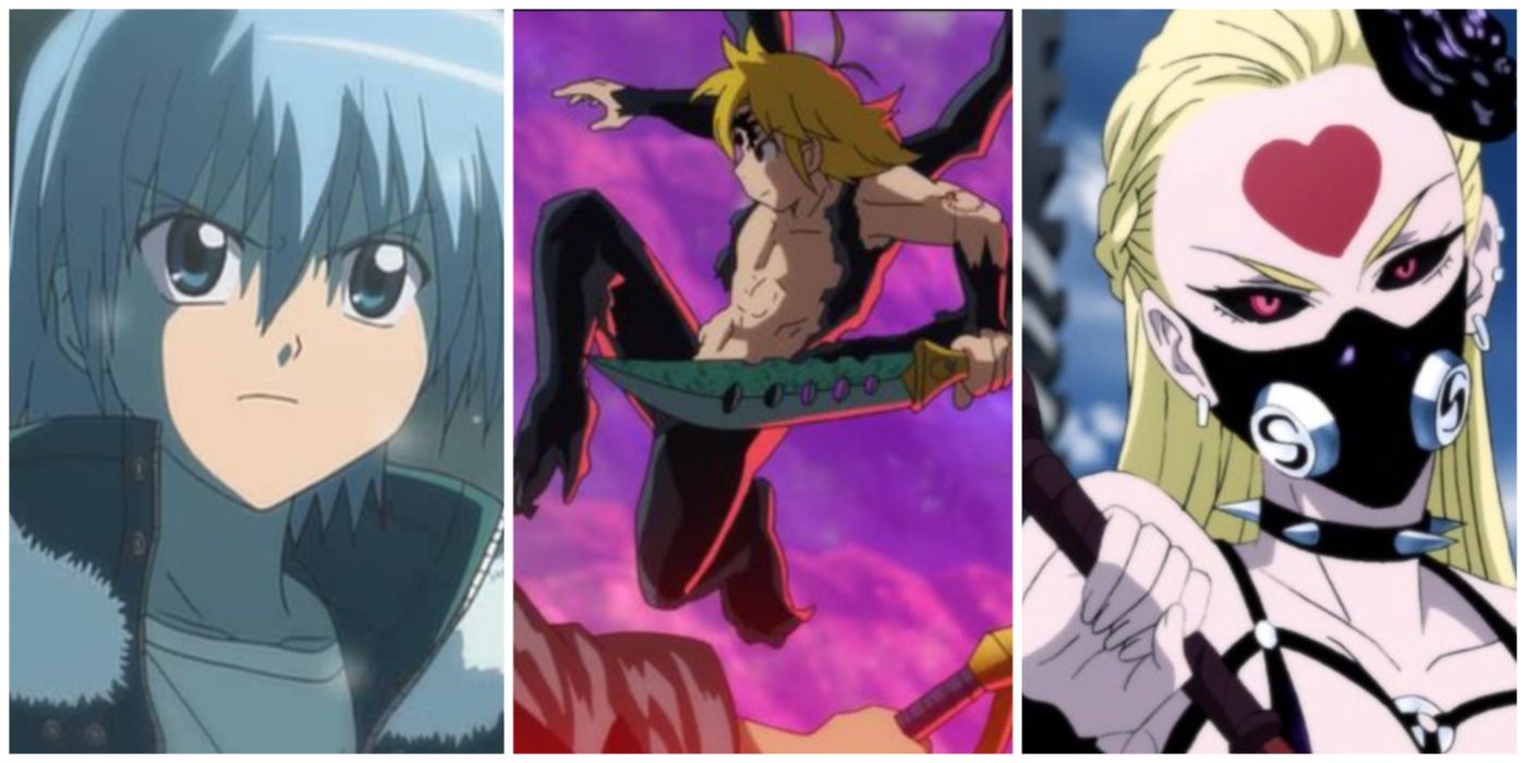 A split image of second seasons of Hayate Combat Butler, Seven Deadly Sins, and One-Punch Man